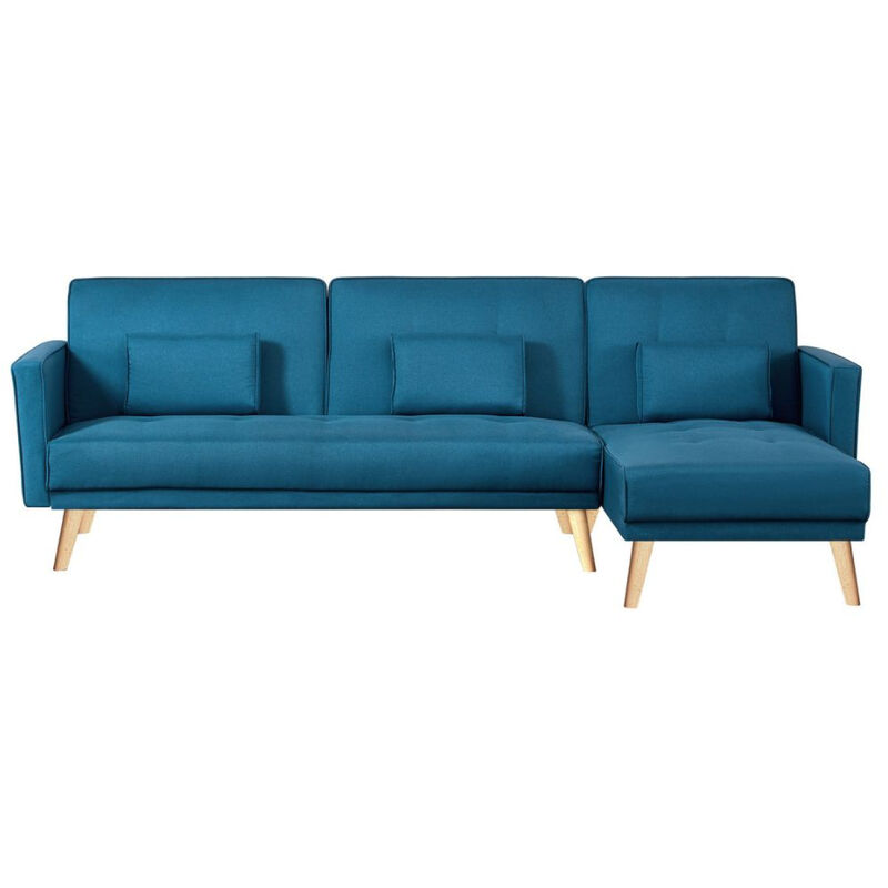 foto del prodotto concept usine divano penisola reversibile e convertibile 4 posti tessuto blu grace