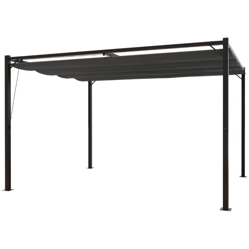 foto del prodotto concept usine gazebo autoportante tela poliestere grigia 3 x 4 m, 12 m tusa
