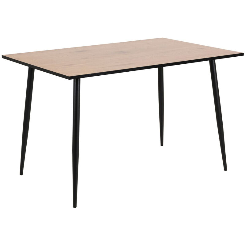 foto del prodotto concept usine tavolo da pranzo 4 persone legno e nero 120cm mira