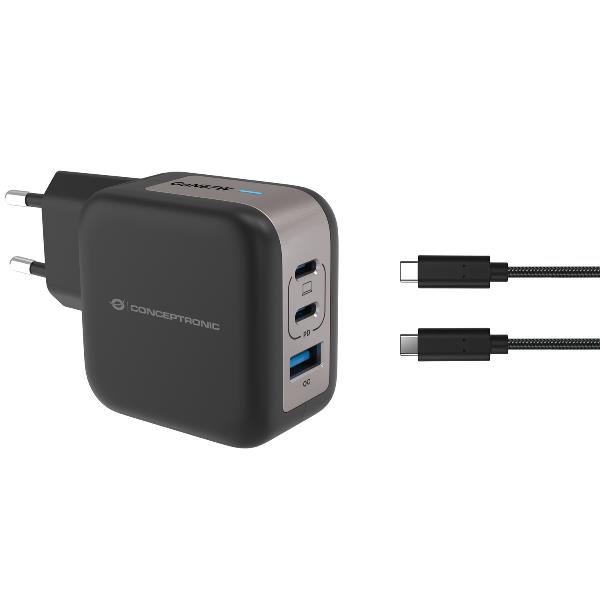 foto del prodotto conceptronic althea17b caricabatterie per dispositivi mobili universale nero ac ricarica rapida interno