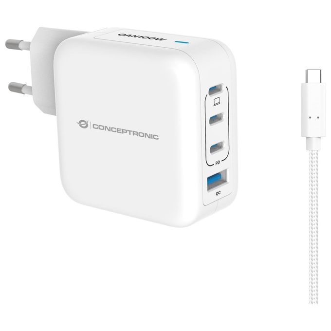 foto del prodotto conceptronic althea18w 4 port 100w gan usb pd charger