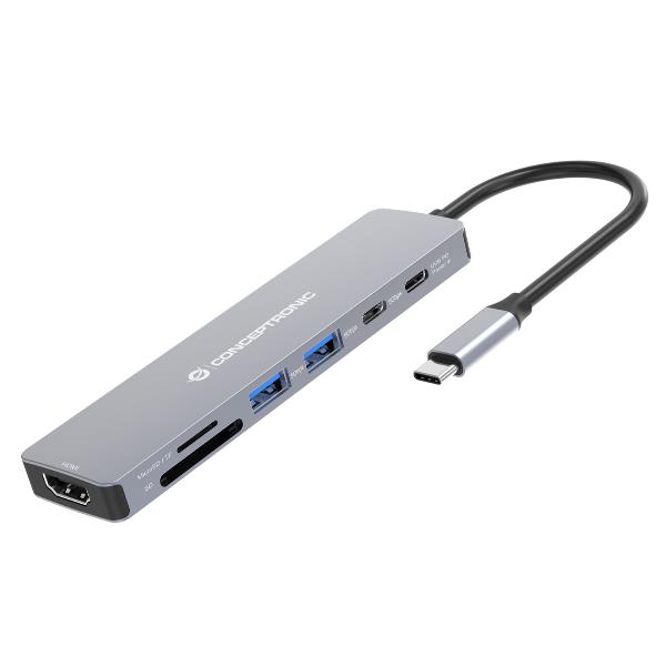 foto del prodotto conceptronic donn28g replicatore di porte e docking station per laptop cablato usb 3.2 gen 1 3.1 gen 1 type c grigio