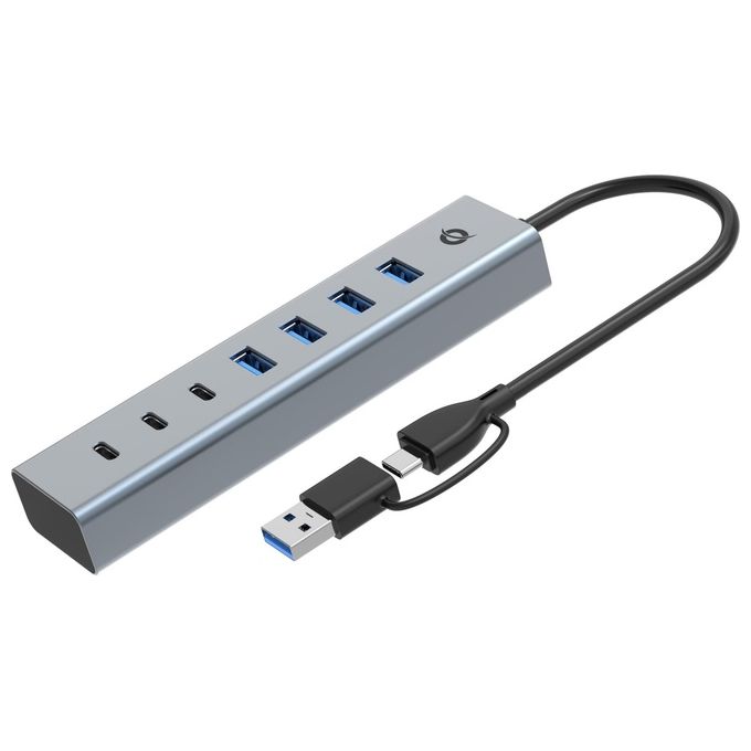 foto del prodotto conceptronic hubbies20g hub di interfaccia usb 3.2 gen 1 (3.1 gen 1) type-c 5000 mbit-s grigio