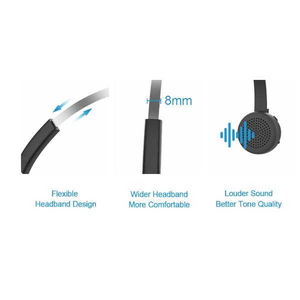 foto del prodotto conceptronic polona03bd cuffia e auricolare wireless a padiglione ufficio bluetooth base di ricarica nero