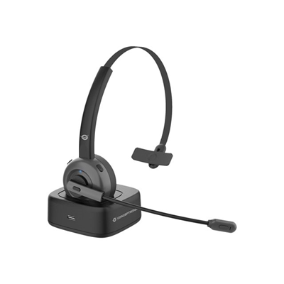 foto del prodotto conceptronic polona03bda cuffia e auricolare cuffie wireless a padiglione ufficio bluetooth base di ricarica nero