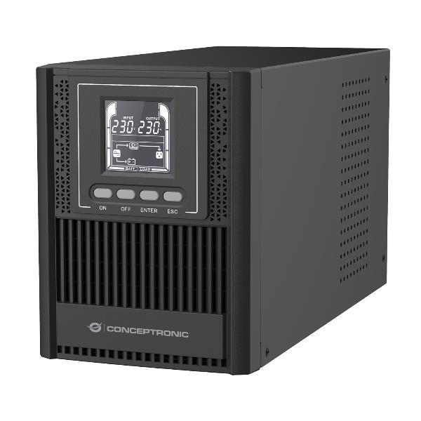 foto del prodotto conceptronic zeus52e1k gruppo di continuit ups doppia conversione online 1 kva 900 w 4 presa e ac