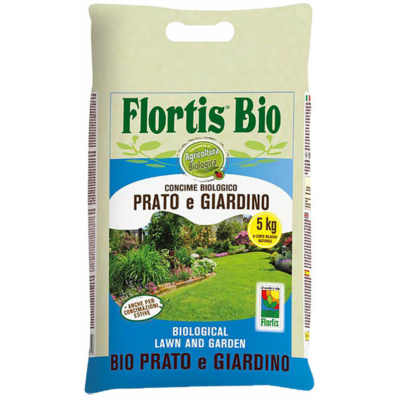 foto del prodotto concime granulare prati e giardini prodotto organico azotato kg. 5 flortis