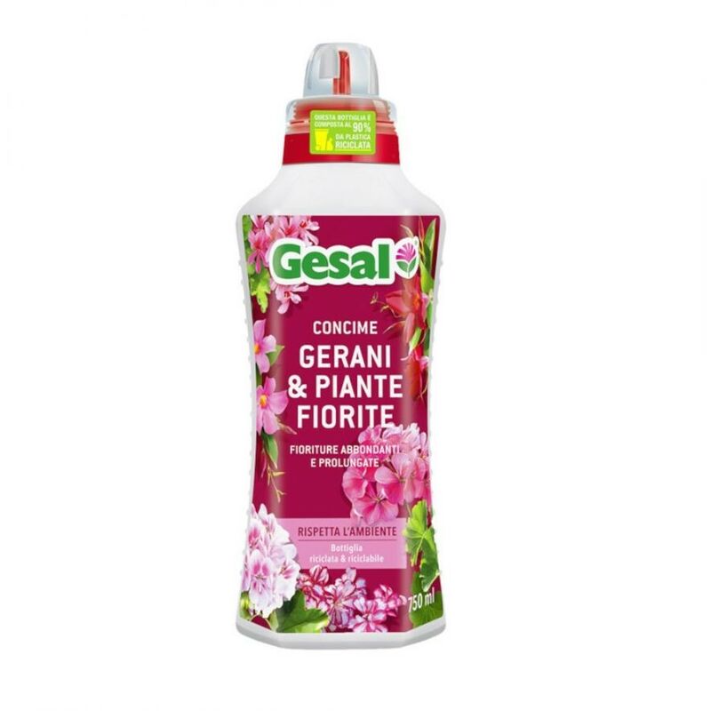 foto del prodotto concime liquido per gerani e piante fiorite gesal 750 ml