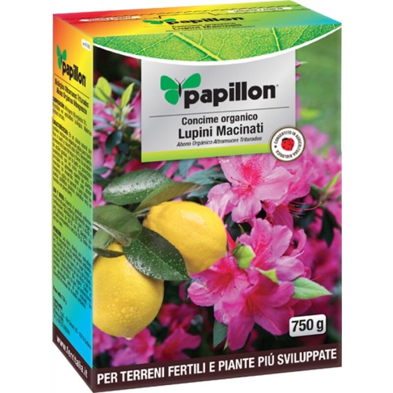 foto del prodotto concime organico lupini 750gr agrumi e piante acidofile papillon