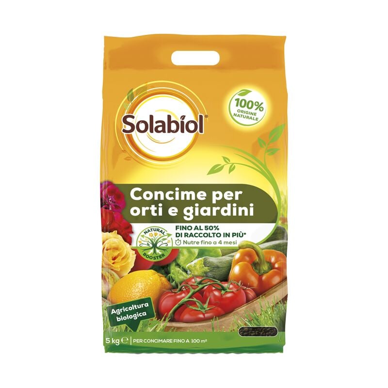 foto del prodotto concime per orto e giardino formati 5 12kg solabiol - size 5 kg