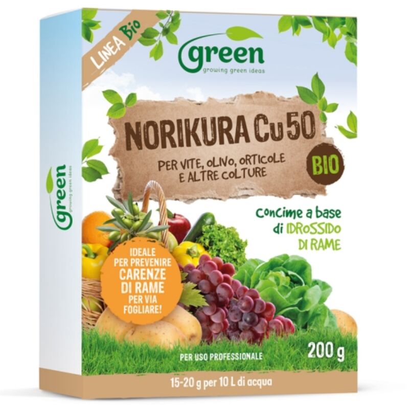 foto del prodotto concime rameico norikura cu 50 200gr green difese naturali