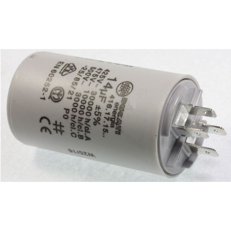foto del prodotto condensateur de d marrage pour lave vaisselle multi marques 14uf 400 450v faston 6.3mm 416171564