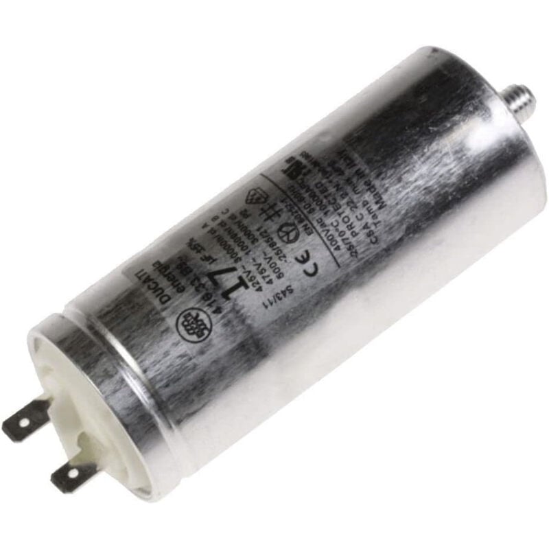 foto del prodotto condensatore 17uf originale asciugatrice ariston hotpoint 330017