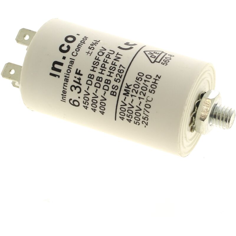 foto del prodotto condensatore 6,3 f 400v 57x0249 per cappa arthur martin