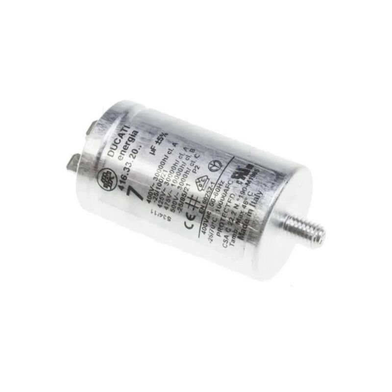 foto del prodotto condensatore 7 uf asciugacapelli indesit