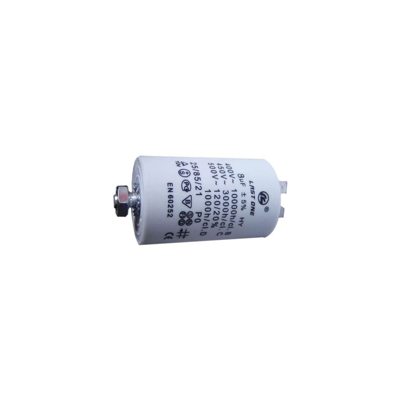 foto del prodotto condensatore 8 mf 450v ultimo per lavatrice cap514un