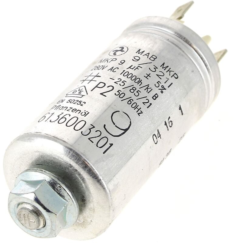 foto del prodotto condensatore 9 f 400 450v per lavastoviglie bosch
