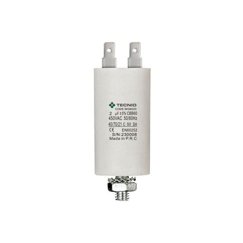 foto del prodotto condensatore capacitore 2 f 2uf 2 f 20 450v 50 60hz