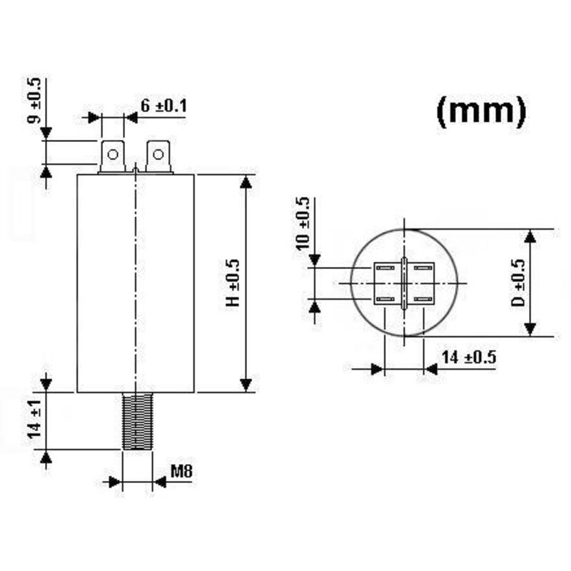 foto del prodotto condensatore di funzionamento del motore 10 f 450v
