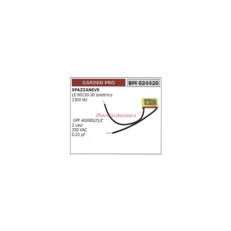 foto del prodotto condensatore garden pro spazzaneve le 60130 30 elettrico 1300w 024420