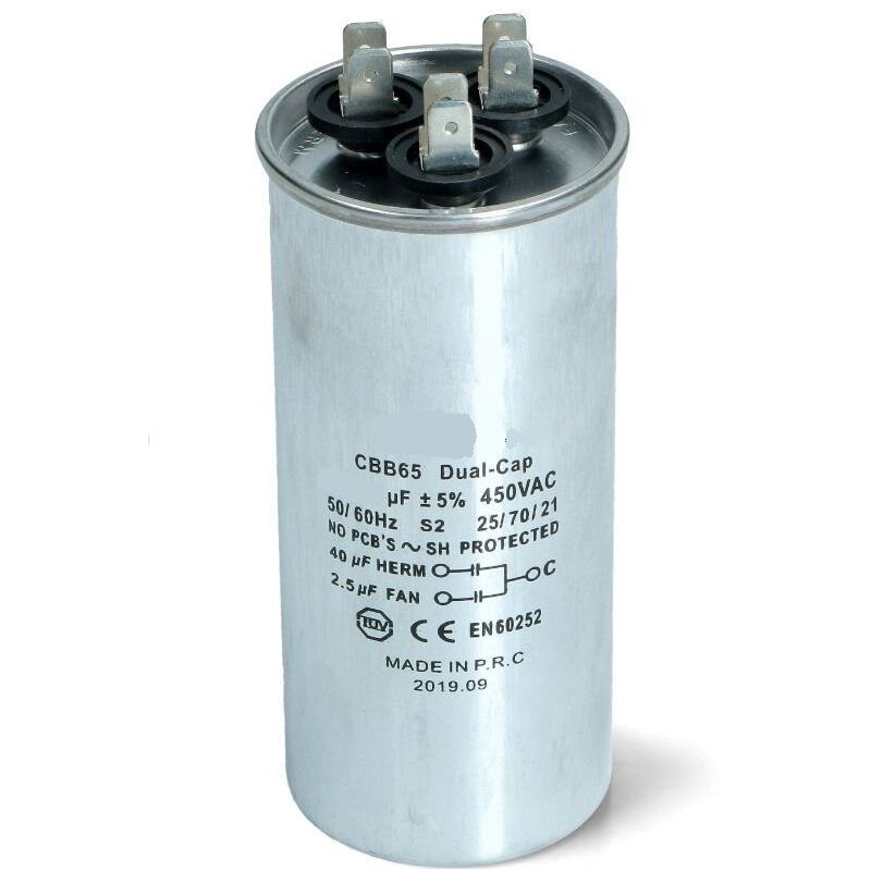 foto del prodotto condensatore in metallo per condizionatore 50 6 uf 450v at 00230357