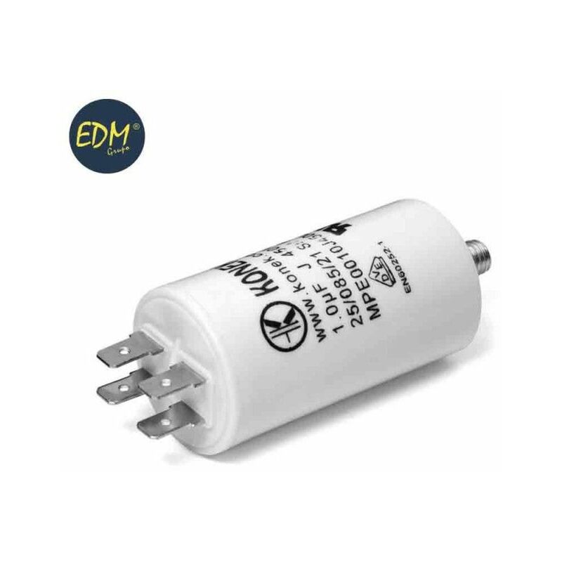 foto del prodotto condensatore mka 20uf 5 450v 4,1x8cm con picchetto m8 e doppio faston konek