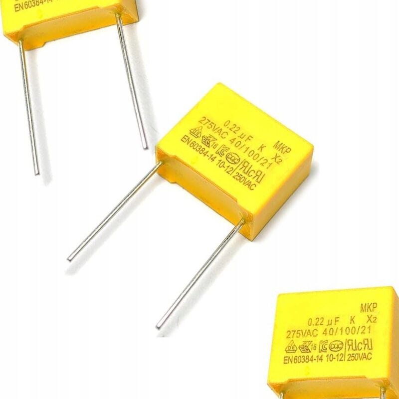 foto del prodotto condensatore mkp x2 0.47uf 310v ac polipropilene 22.5mm