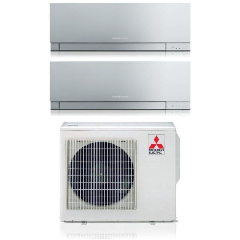 foto del prodotto condizionatore dual split mitsubishi electric kirigamine zen silver msz ef 12 18 con mxz 3f54vf wi fi integrato