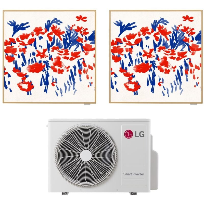 foto del prodotto condizionatore lg dual split inverter serie artcool gallery photo 9+9 con mu2r17 r-32 wi-fi integrato 9000+9000