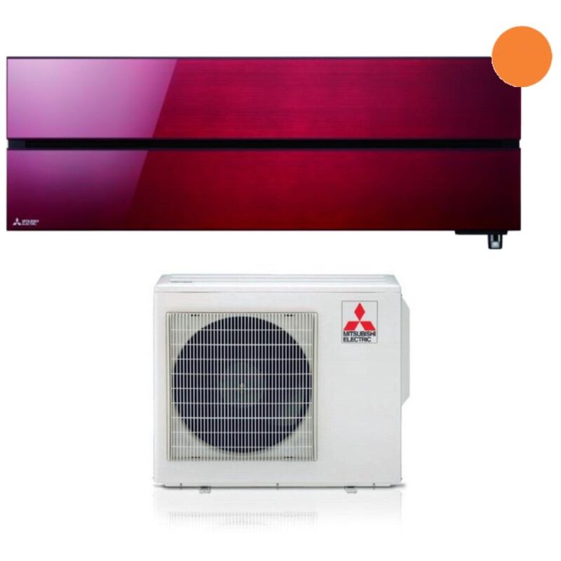 foto del prodotto condizionatore mitsubishi electric kirigamine style 12000 btu ruby red r 32 wi fi integrato