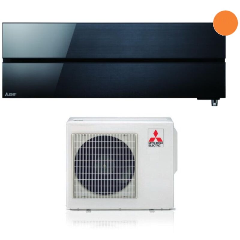 foto del prodotto condizionatore mitsubishi electric kirigamine style 9000 btu onyx black r 32 wi fi integrato