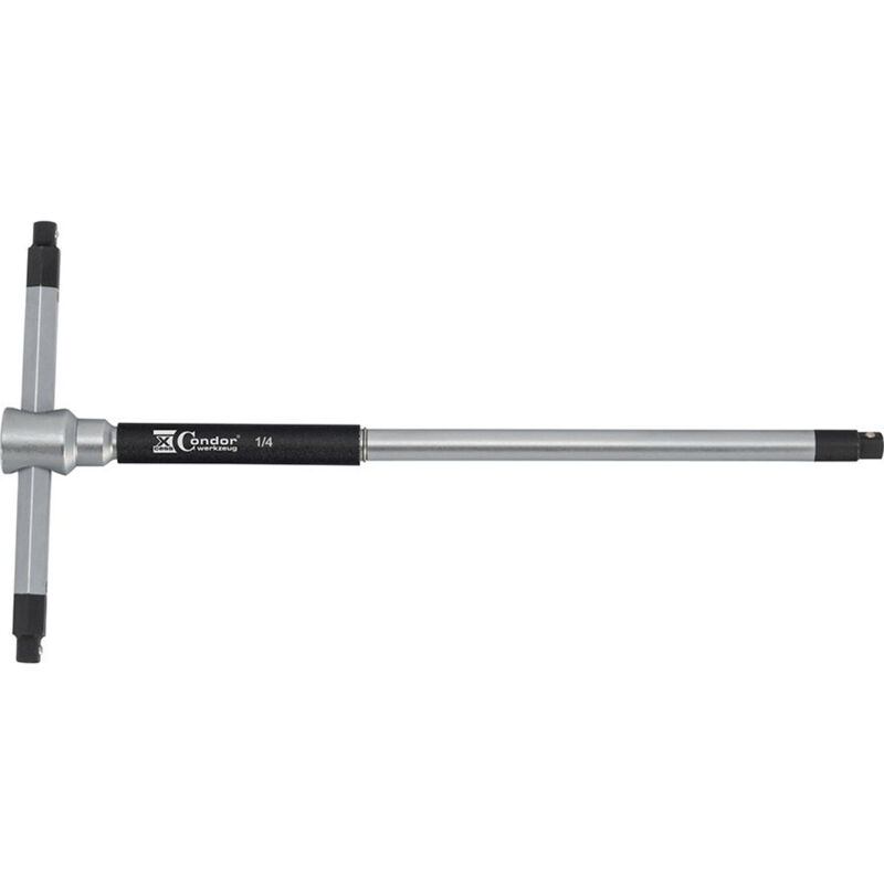 foto del prodotto condor chiave a bussola a t a 3 estremita asta scorrevole 1 4 250x125 mm