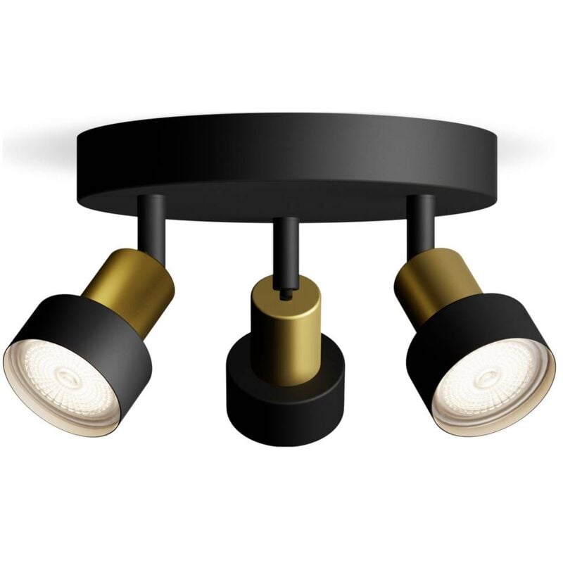 foto del prodotto conduit 8720169299955 faretto da soffitto gu10 nero, oro philips