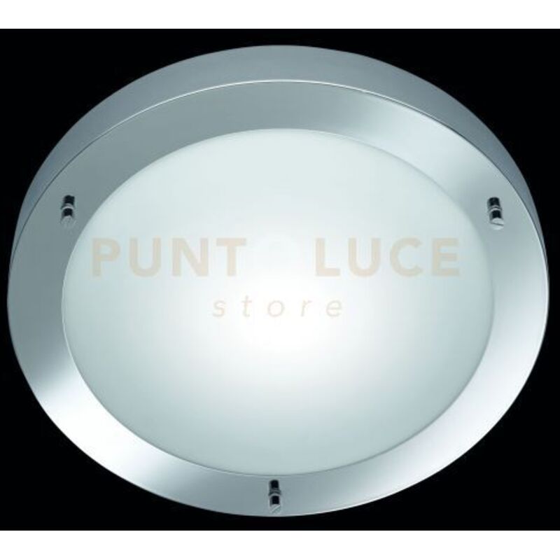 foto del prodotto condus plafoniera da bagno tonda cromo vetro d.32cm attacco e27 1 luce