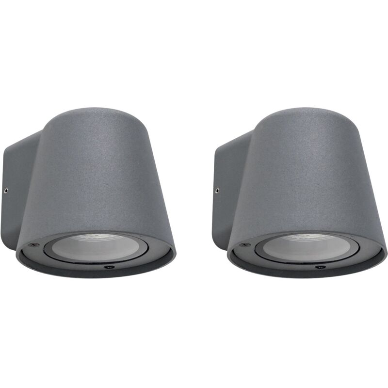 immagine 0 del prodotto cone 2 apliques de pared exterior de 1 foco gu10 con ip44 de color negro