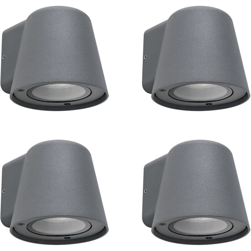 foto del prodotto cone 4 apliques de pared exterior de 1 foco gu10 con ip44 de color negro