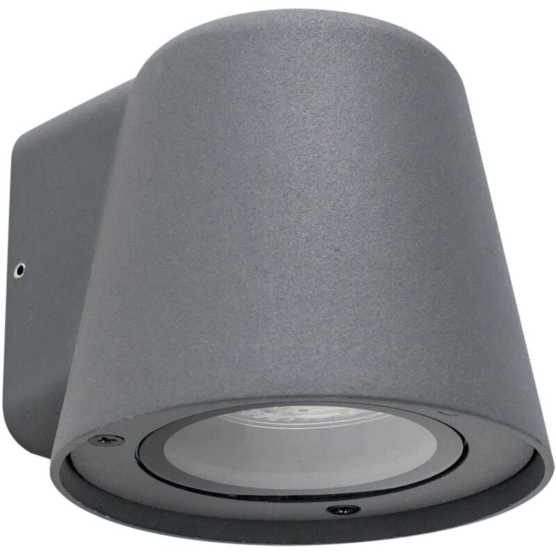 foto del prodotto cone aplique de uso exterior para bombilla gu10 en color negro