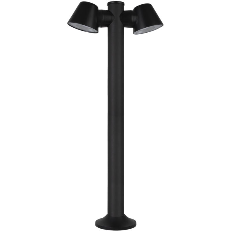 foto del prodotto cone baliza de jard n con 2 focos orientables gu10 para exterior con ip54 de color negro