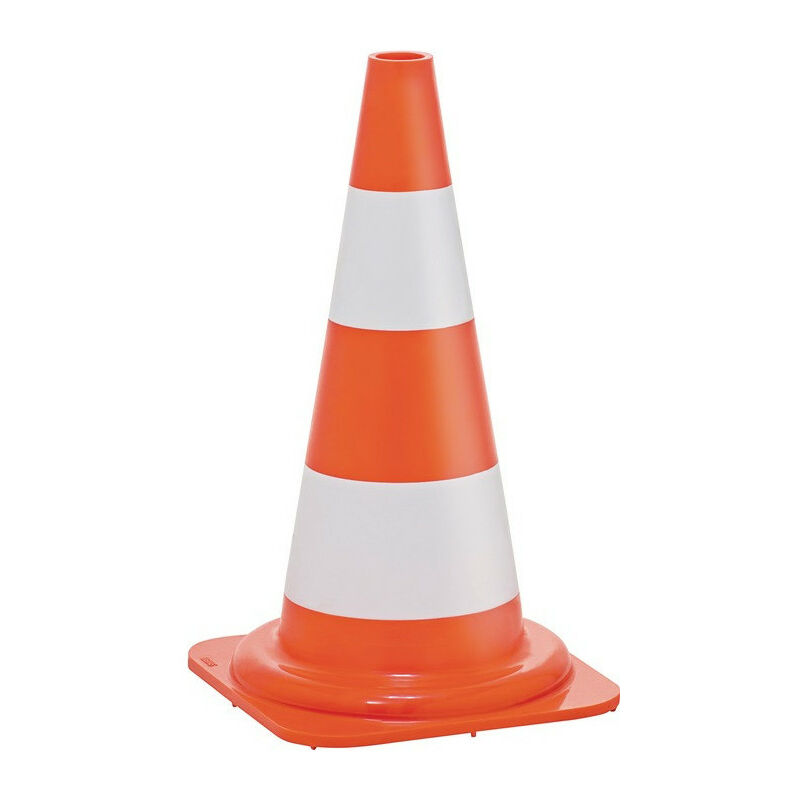 foto del prodotto cone di segnazione altezza del cono 505 mm peso impilabile 1,05 kg. 28,5 x 28,5 cm di 10 