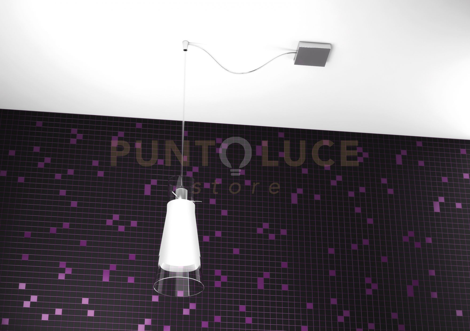 foto del prodotto cone sospensione 1 luce spostabile 1079-s1-s
