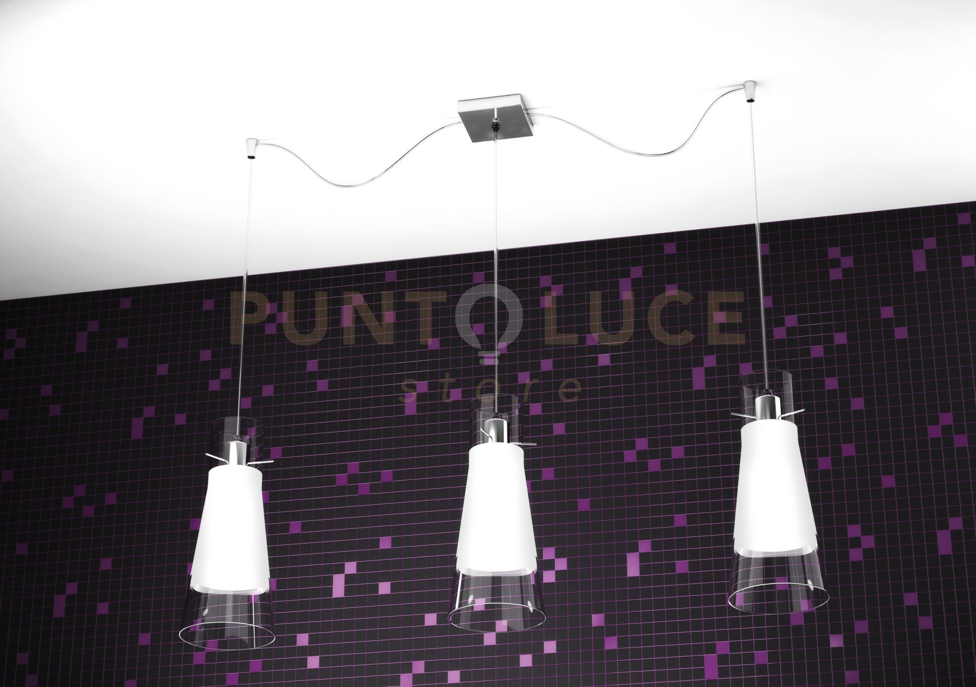foto del prodotto cone sospensione 3 luci spostabili 1079 s3 s