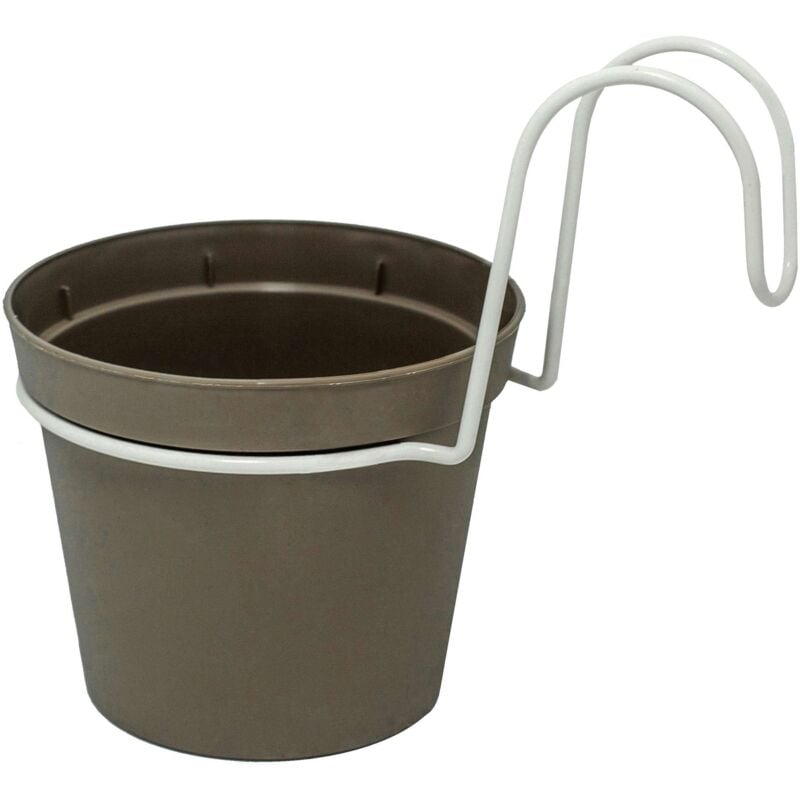 foto del prodotto conf. 5 vasetti d 12 cm con agganci tortora