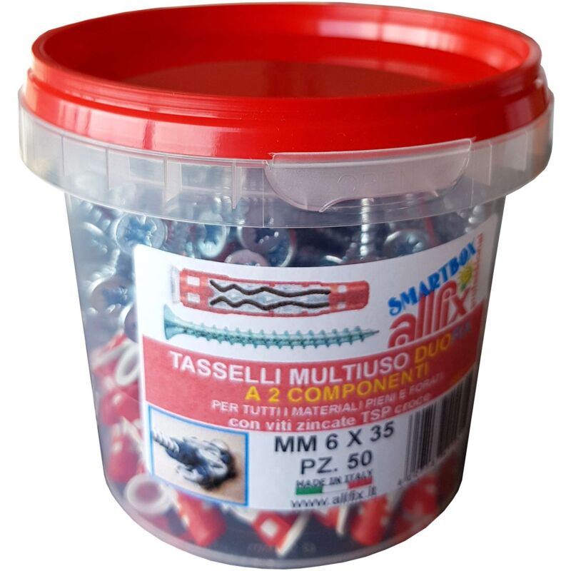 foto del prodotto conf. 50 tasselli duo fix con vite 6x35 mm