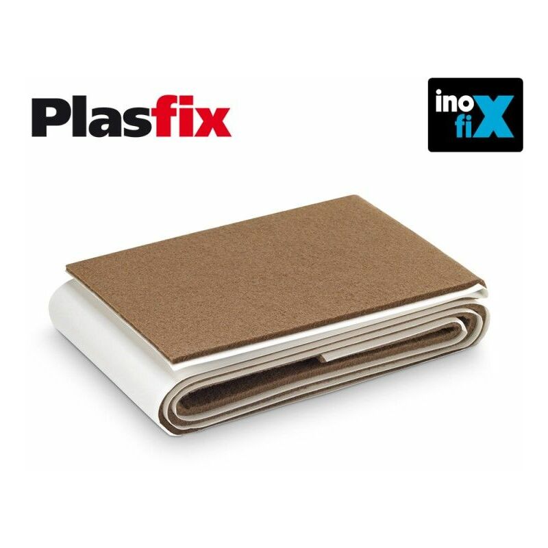 foto del prodotto confezione 1 feltro sintetico adesivo marrone 1000x85mm plasfix inofix