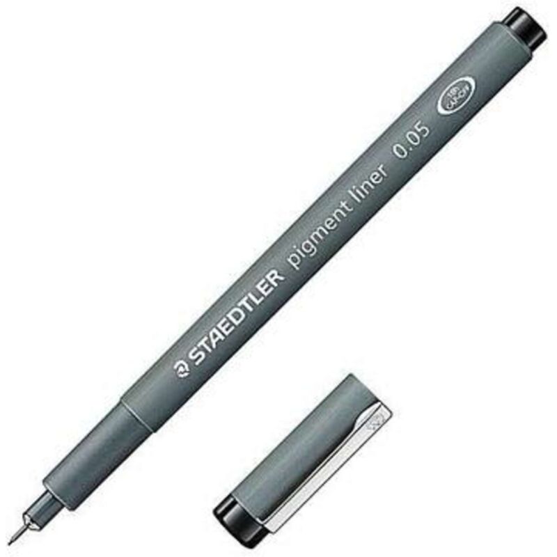 foto del prodotto confezione 10 penne pigment liner 0,05mm nero