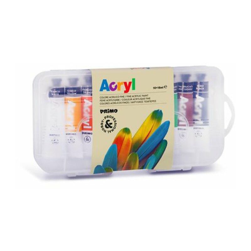 foto del prodotto confezione 10 tubetti in alluminio 18ml acrilico