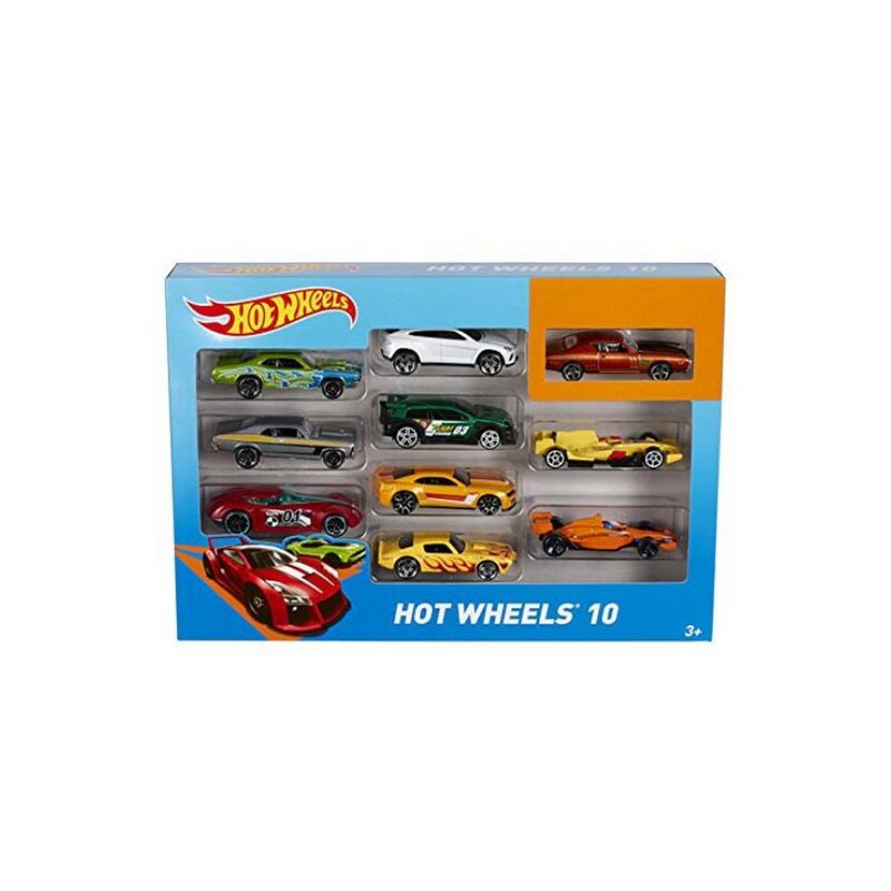 foto del prodotto confezione 10 veicoli hot wheels