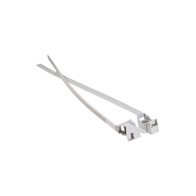 foto del prodotto confezione 100pz clips per fissaggio tubi a fascetta 40 63mm colore grigio ral 7035 faeg fg16065