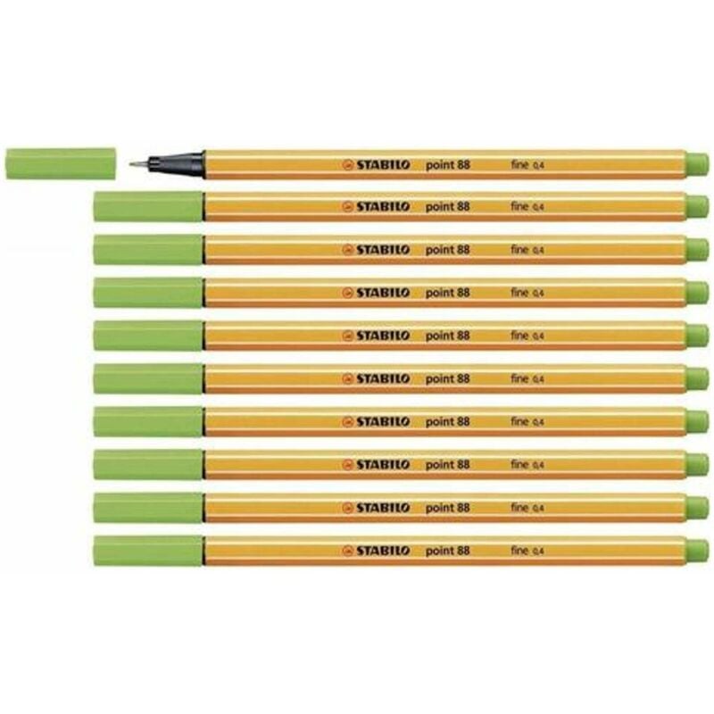 foto del prodotto confezione 10pz fineliner point 88 verde mela