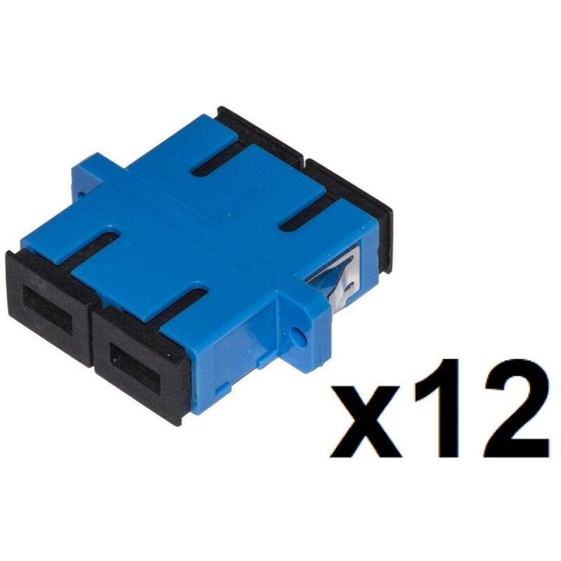 foto del prodotto confezione 12 adattatori fibra ottica sc sc singlemode duplex lkscds12 